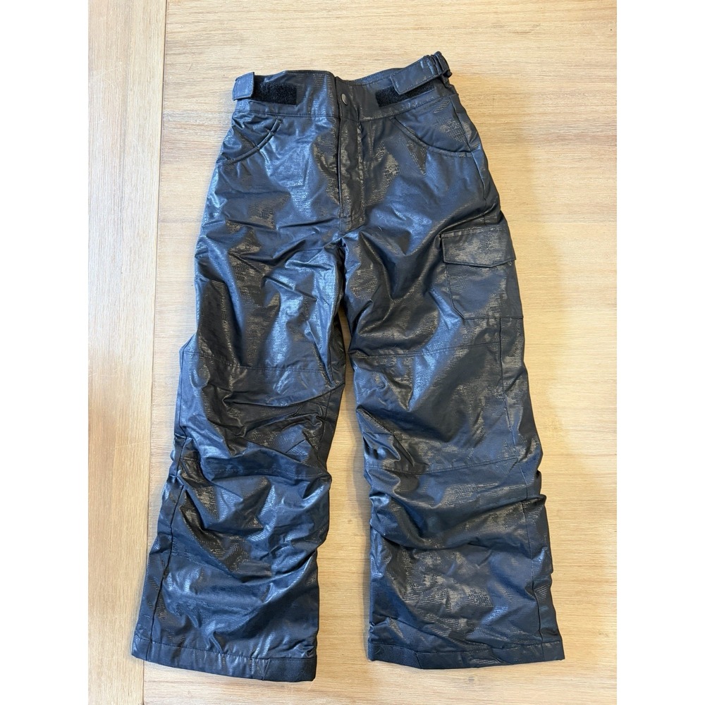 Columbia Ski Snow Pants Girl S 7/8 Hidden Growth Tucks Black Lined